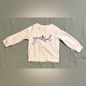 Sugar Britches “Grateful” White Sweatshirt